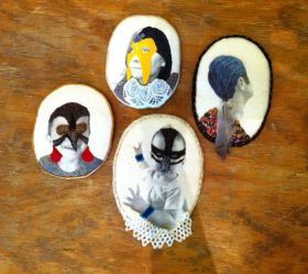 Nesting: Self as Plover, Pigeon hair, Waddler & Red cheeks